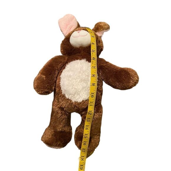 Build A Bear Toy's Dark Brown Pink ears Retured Bunny Plush Stuffed 18" - Picture 5 of 14